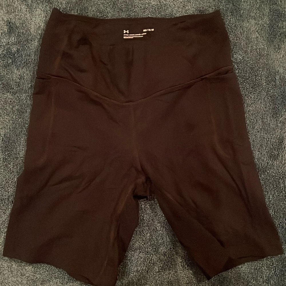 Under Armour biker shorts.